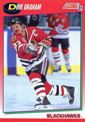 #15 Dirk Graham - Chicago Blackhawks - 1991-92 Score Canadian Hockey