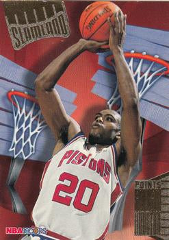 #15 Allan Houston - Detroit Pistons - 1995-96 Hoops Basketball - Slamland