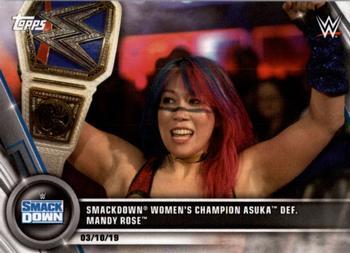 #15 SmackDown Women's Champion Asuka def. Mandy Rose - 2020 Topps WWE Women's Division Wrestling