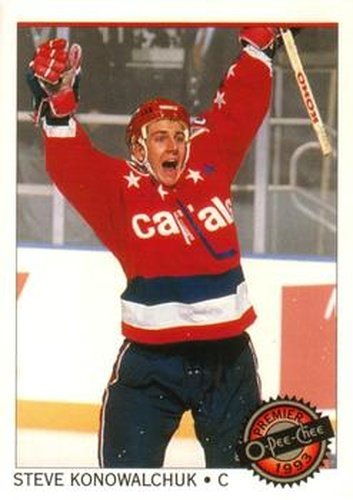#15 Steve Konowalchuk - Washington Capitals - 1992-93 O-Pee-Chee Premier Hockey