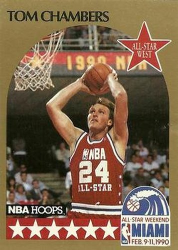 #15 Tom Chambers - Phoenix Suns - 1990-91 Hoops Basketball