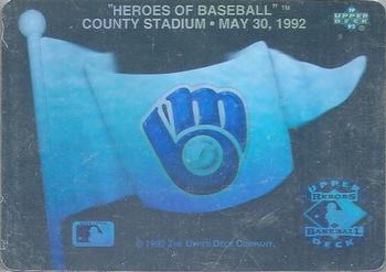 #NNO Milwaukee Brewers - Milwaukee Brewers - 1992 Upper Deck Baseball - Heroes of Baseball Pennant Holograms