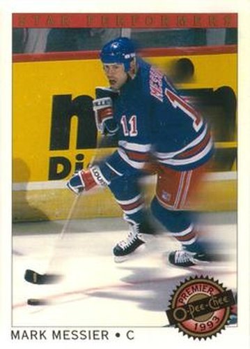 #15 Mark Messier - New York Rangers - 1992-93 O-Pee-Chee Premier Hockey - Star Performers