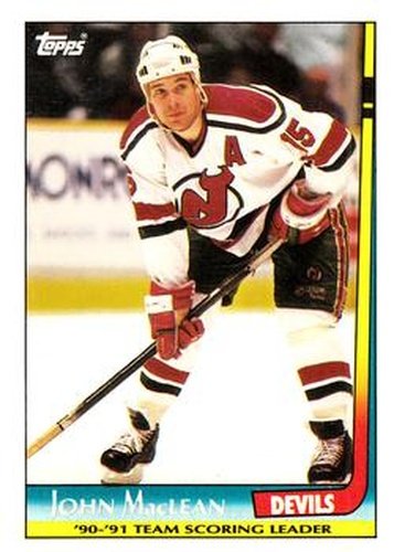 #15 John MacLean - New Jersey Devils - 1991-92 Topps Hockey - Team Scoring Leaders