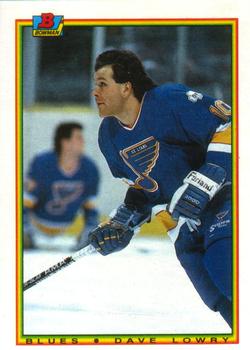 #15 Dave Lowry - St. Louis Blues - 1990-91 Bowman Hockey