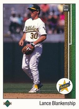 #15 Lance Blankenship - Oakland Athletics - 1989 Upper Deck Baseball