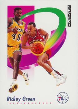 #215 Rickey Green - Philadelphia 76ers - 1991-92 SkyBox Basketball