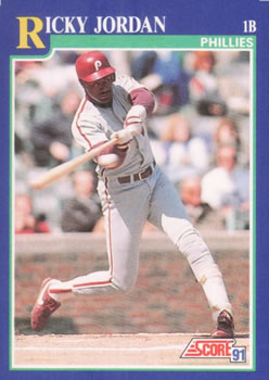 #15 Ricky Jordan - Philadelphia Phillies - 1991 Score Baseball