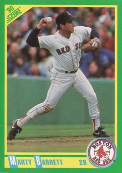 #15 Marty Barrett - Boston Red Sox - 1990 Score Baseball