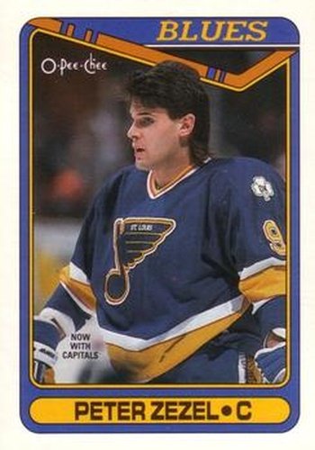 #15 Peter Zezel - St. Louis Blues - 1990-91 O-Pee-Chee Hockey