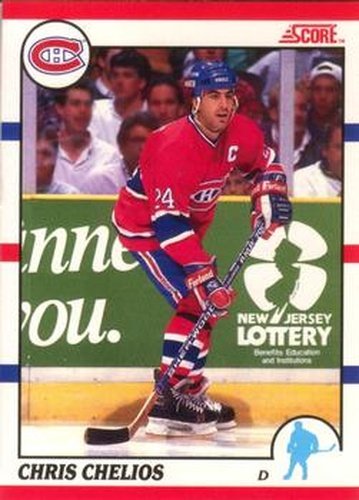 #15 Chris Chelios - Montreal Canadiens - 1990-91 Score Canadian Hockey