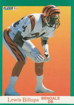 #15 Lewis Billups - Cincinnati Bengals - 1991 Fleer Football