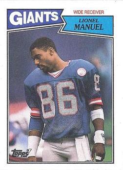 #15 Lionel Manuel - New York Giants - 1987 Topps Football