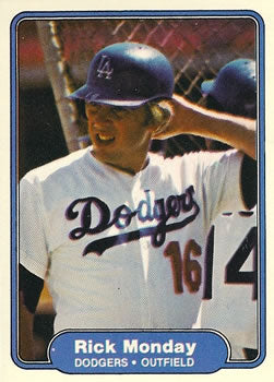 #15 Rick Monday - Los Angeles Dodgers - 1982 Fleer Baseball