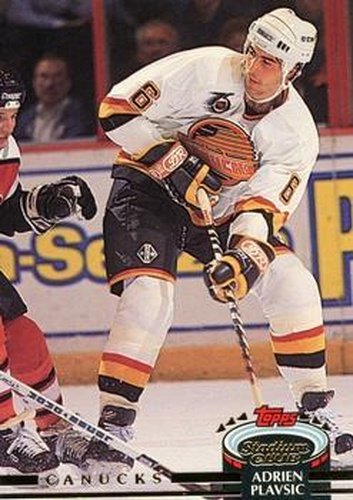 #15 Adrien Plavsic - Vancouver Canucks - 1992-93 Stadium Club Hockey