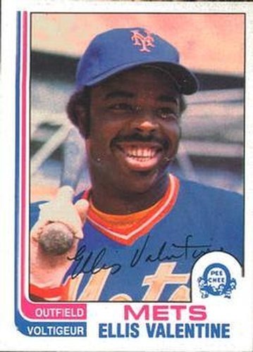 #15 Ellis Valentine - New York Mets - 1982 O-Pee-Chee Baseball