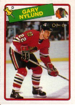 #15 Gary Nylund - Chicago Blackhawks - 1988-89 O-Pee-Chee Hockey