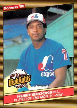 #15 Hubie Brooks - Montreal Expos - 1986 Donruss Highlights Baseball