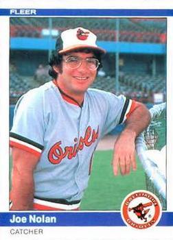 #15 Joe Nolan - Baltimore Orioles - 1984 Fleer Baseball