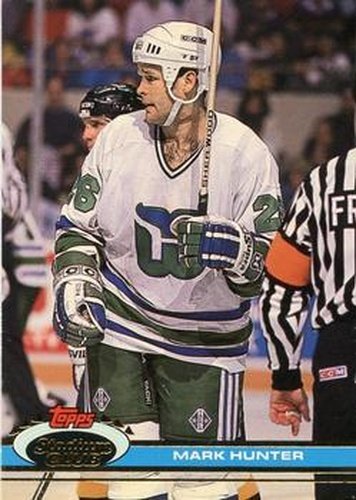 #15 Mark Hunter - Hartford Whalers - 1991-92 Stadium Club Hockey