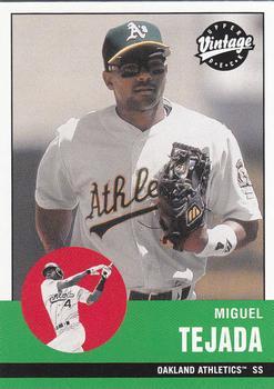 #15 Miguel Tejada - Oakland Athletics - 2001 Upper Deck Vintage Baseball