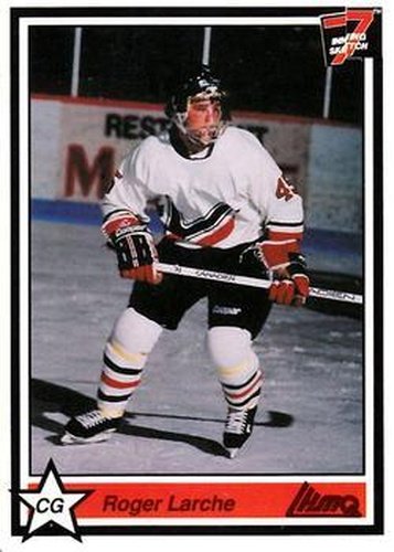 #15 Roger Larche - Drummondville Voltigeurs - 1990-91 7th Inning Sketch QMJHL Hockey