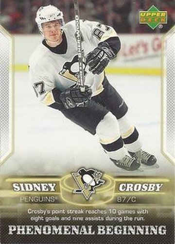 #15 Sidney Crosby - Pittsburgh Penguins - 2005-06 Upper Deck Phenomenal Beginning Hockey