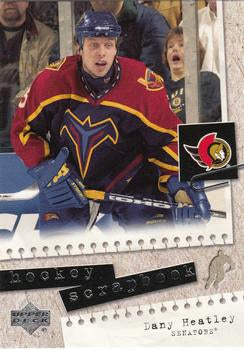 #HS15 Dany Heatley - Ottawa Senators - 2005-06 Upper Deck - Hockey Scrapbook