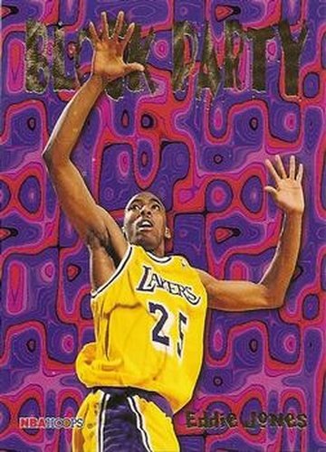 #15 Eddie Jones - Los Angeles Lakers - 1995-96 Hoops Basketball - Block Party