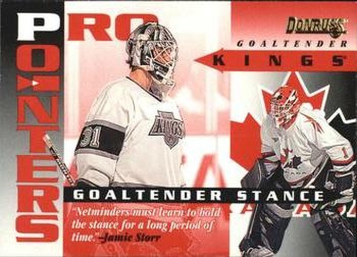#15 Jamie Storr - Los Angeles Kings / Canada - 1995-96 Donruss Hockey - Pro Pointers