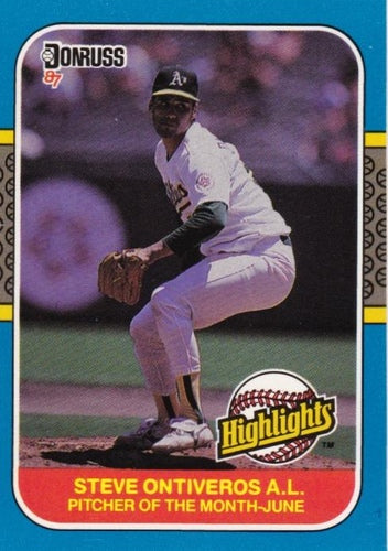 #15 Steve Ontiveros - Oakland Athletics - 1987 Donruss Highlights Baseball