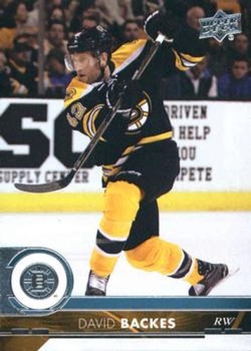 #15 David Backes - Boston Bruins - 2017-18 Upper Deck Hockey