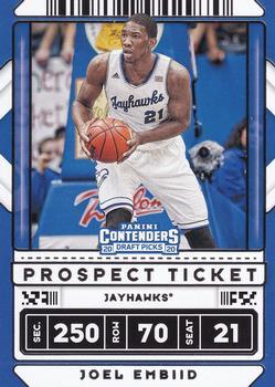 #15b Joel Embiid - Kansas Jayhawks - 2020 Panini Contenders Draft Picks Basketball