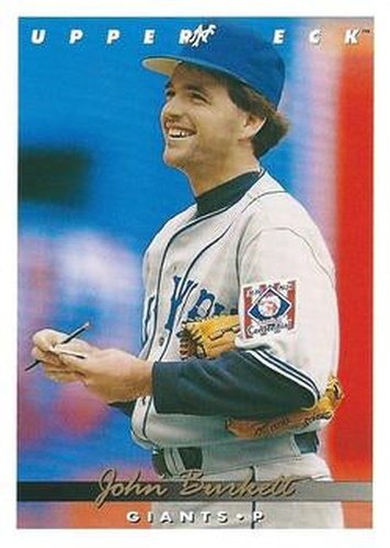 #160 John Burkett - San Francisco Giants - 1993 Upper Deck Baseball