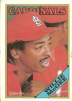 #160 Willie McGee - St. Louis Cardinals - 1988 O-Pee-Chee Baseball