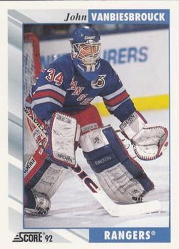 #160 John Vanbiesbrouck - New York Rangers - 1992-93 Score USA Hockey