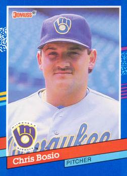 #160 Chris Bosio - Milwaukee Brewers - 1991 Donruss Baseball