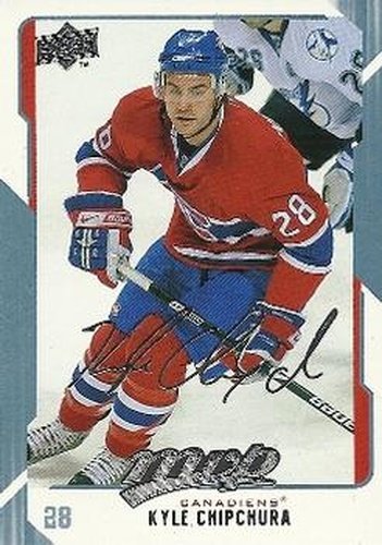 #160 Kyle Chipchura - Montreal Canadiens - 2008-09 Upper Deck MVP Hockey