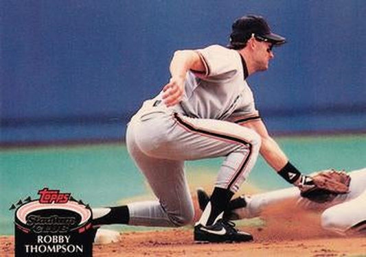 #160 Robby Thompson - San Francisco Giants - 1992 Stadium Club Baseball