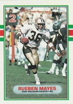 #160 Rueben Mayes - New Orleans Saints - 1989 Topps Football