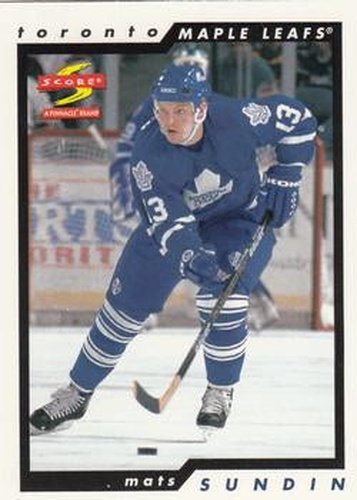 #160 Mats Sundin - Toronto Maple Leafs - 1996-97 Score Hockey