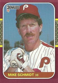 #160 Mike Schmidt - Philadelphia Phillies - 1987 Donruss Opening Day Baseball