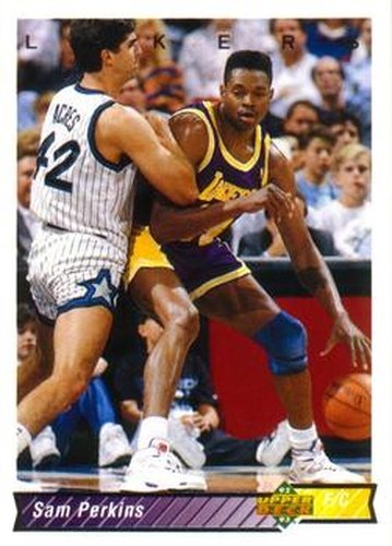 #160 Sam Perkins - Los Angeles Lakers - 1992-93 Upper Deck Basketball