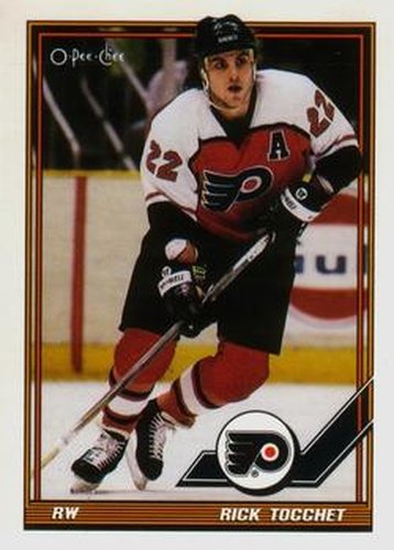 #160 Rick Tocchet - Philadelphia Flyers - 1991-92 O-Pee-Chee Hockey