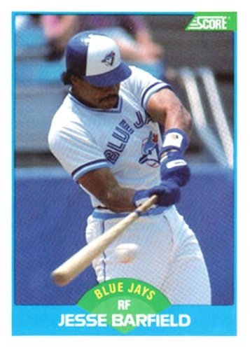 #160 Jesse Barfield - Toronto Blue Jays - 1989 Score Baseball