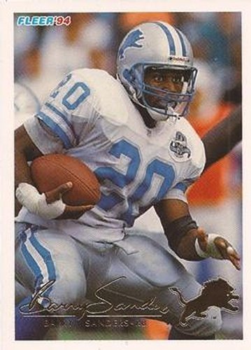 #160 Barry Sanders - Detroit Lions - 1994 Fleer Football