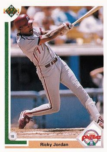 #160 Ricky Jordan - Philadelphia Phillies - 1991 Upper Deck Baseball