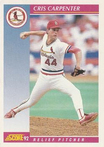 #160 Cris Carpenter - St. Louis Cardinals - 1992 Score Baseball