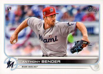 #160 Anthony Bender - Miami Marlins - 2022 Topps Baseball