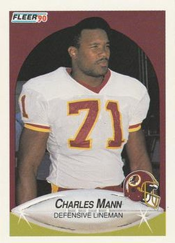 #160 Charles Mann - Washington Redskins - 1990 Fleer Football